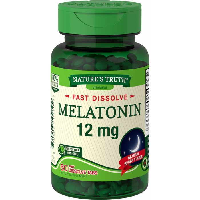 Добавка для здорового сна Nature's Truth® Melatonin 12 mg, Natural Berry Flavor, 60 Count