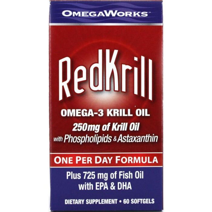 Омега жиры  OmegaWorks - RedKrill - 250mg - 60 softgels