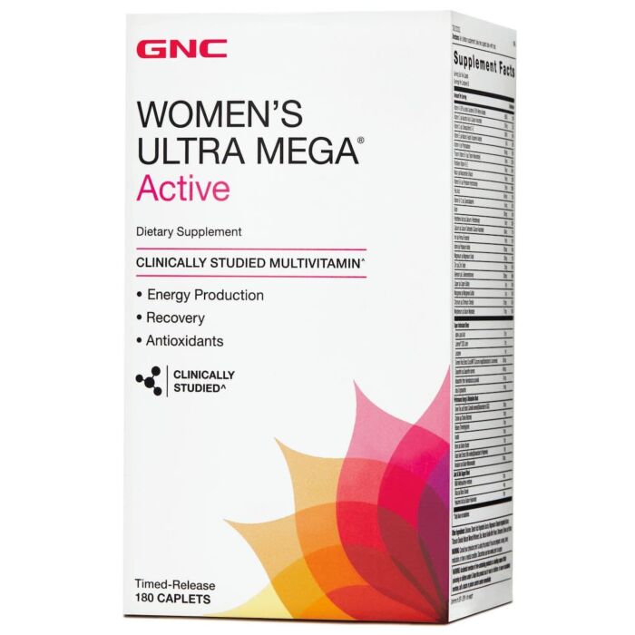 Витамины для женщин GNC Womens Ultra Mega Active 180 каплет