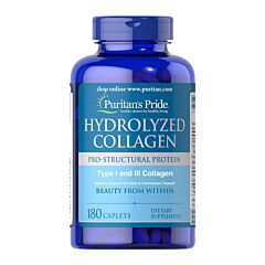 Hydrolyzed Collagen (Pro-Structural protein) (Type 1 and 3 Collagen) 180 caplets