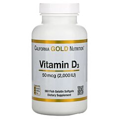 Vitamin D3, 50 mcg (2,000 IU), 360 Softgels