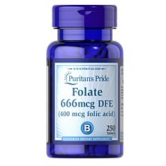 Folate 666 mcg DFE (Folic Acid 400 mcg) 250 tablets