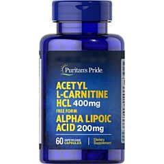 Acetyl L-Carnitine Free Form 400 mg with Alpha Lipoic Acid 200 mg - 60 кап