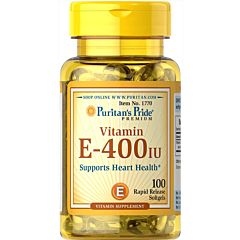 Картинка Puritan's pride Vitamin E-400 IU 100 Softgels