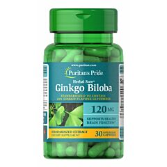 Гинкго Билоба, стандартизированный экстракт (Ginkgo Biloba) - 120 мг, 30 капсул