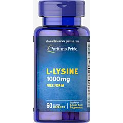 Картинка Puritan's pride L-Lysine 1000 mg 60 Caplets