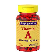 Картинка PipingRock - Vitamin A 10000 250 softgels