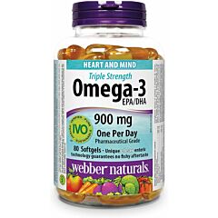 Triple Strength Omega-3, 900 mg, 80 капсул