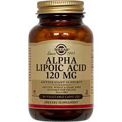 Alpha Lipoic Acid,Solgar, 120 мг, 60 капсул