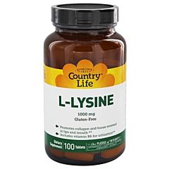 Картинка  Country Life L-Lysine 1000 мг 100 табл