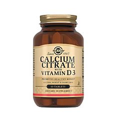 Картинка Цитрат Кальція + Вітамін D3, Calcium Citrate With Vitamin D3, Solgar, 60 Таблеток