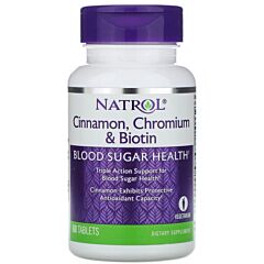 Cinnamon Chromium and Biotin Blood Sugar Health, 60 таблеток