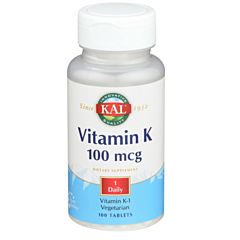 Картинка KAL Vitamin K 100 mcg 100 tabs