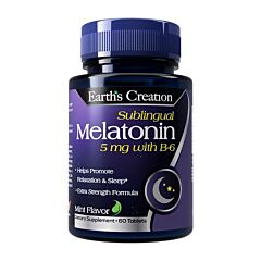Фото\Картинка Earth‘s Creation	Melatonin 5 mg with B-6 (Sublingual) - 60 таб