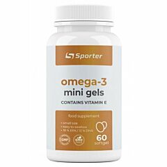 Omega 3, mini gels plus vitamin E - 60 caps 