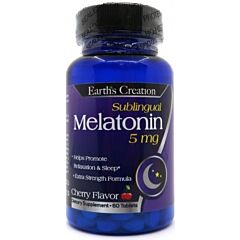 Фото\Картинка Earth‘s Creation	Melatonin 5 mg (Sublingual) - 60 таб - Cherry